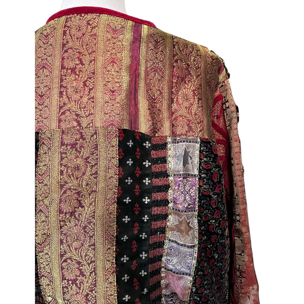 Coldwater Creek Patchwork Jacket Art To Wear Boxy… - image 8